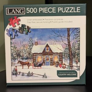 LANG 500 Piece Winter Cabin Puzzle